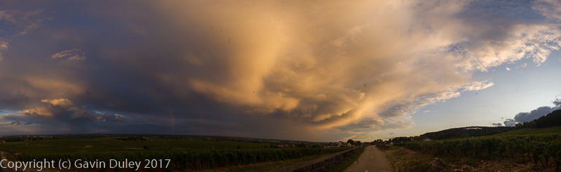 Storm Light, Vineyards, Beaune, France